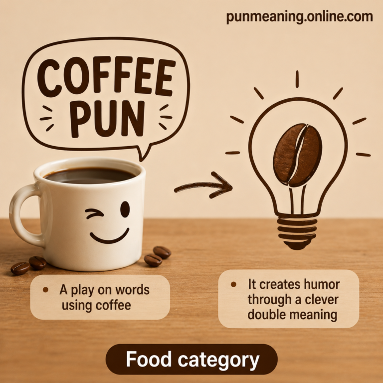 what does coffee pun mean
